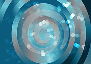 Blue and Brown Gradient Concentric Circles Background Graphic