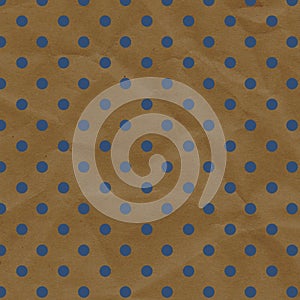 Blue and Brown Polka Dot Crumpled Paper