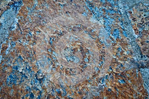 Rock surface texture blue and brown