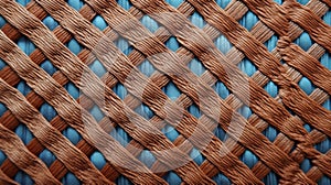 Blue And Brown Wicker Pattern: Intentionally Canvas Style With Infinity Nets photo