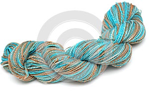 Blue and Brown Yarn