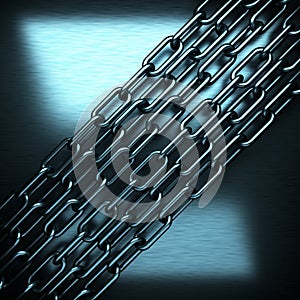 Blue brushed metal background