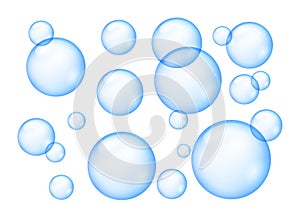 Blue bubble gum vector soap fizz. Blue bubble isolated 3d chewing gum foam balloon
