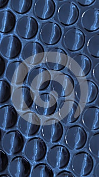 Blue bubble wrap