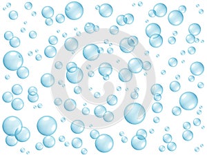 Blue bubbles background