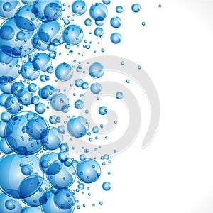 Blue bubbles background