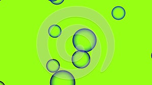 Blue bubbles rise to the top animation on the chromakey background.