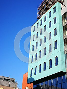Blue building photo