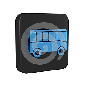 Blue Bus icon isolated on transparent background. Transportation concept. Bus tour transport sign. Tourism or public