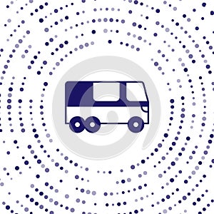 Blue Bus icon isolated on white background. Transportation concept. Bus tour transport. Tourism or public vehicle symbol