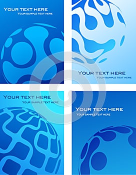 Blue business card template design