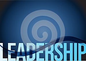 Blue business leadership background with waves photo
