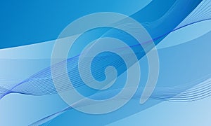 blue business lines waves curves smooth gradient abstract background