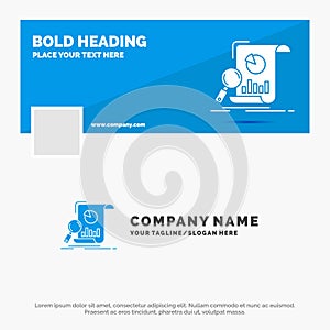 Blue Business Logo Template for Analysis, analytics, business, financial, research. Facebook Timeline Banner Design. vector web