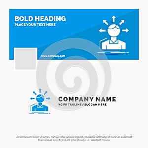 Blue Business Logo Template for conversion difference, diversity, options, structure, user transition. Facebook Timeline Banner