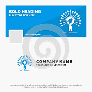 Blue Business Logo Template for Data, information, informational, network, retrieval. Facebook Timeline Banner Design. vector web