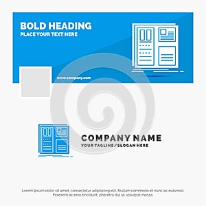 Blue Business Logo Template for Design, grid, interface, layout, ui. Facebook Timeline Banner Design. vector web banner background