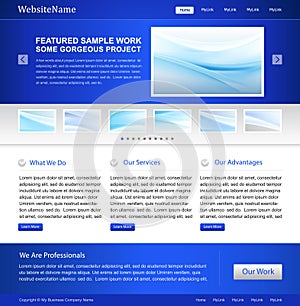 Blue business website template