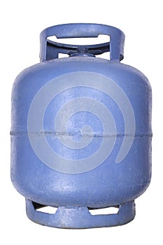 Blue butane gas tank photo
