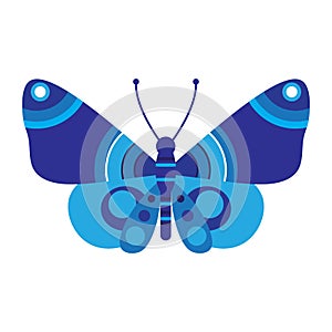 Blue butterfly clip art vector