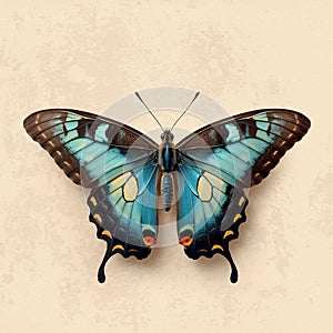 Blue butterfly illustration