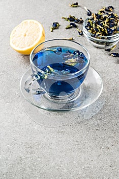 Blue butterfly pea flower tea