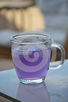 Blue butterfly tea