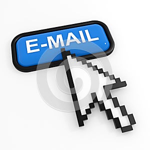 Blue button E-MAIL with arrow cursor.