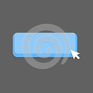 Blue Button mouse click vector illustration