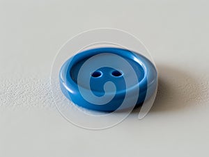 blue button on a textured surface