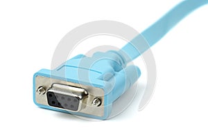 Blue cable with DB9 connector