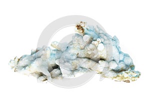 Blue calcium Mineral on background