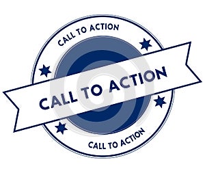 Blue CALL TO ACTION stamp.