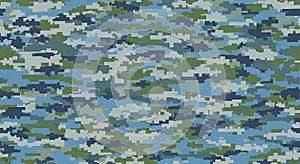 Blue Camouflage Pattern Texture for Design Work