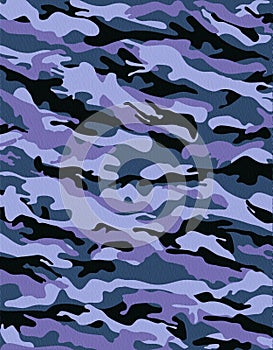 Blue camouflage textile photo