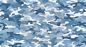 Blue camouflage texture pattern for design and camouflage applications