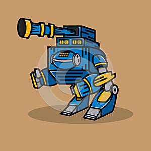Blue Cannon Robot