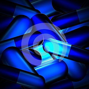 Blue capsule background