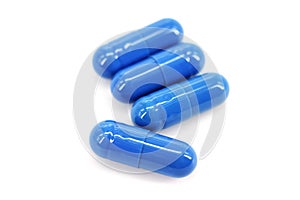 Blue capsules