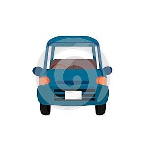 Blue car clipart vector