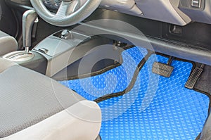 Blue car mats