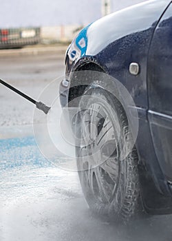 Blue car wash.