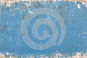 Blue cardboard with age marks