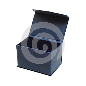 Blue cardboard box