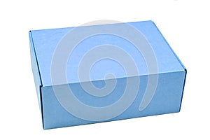 Blue cardboard box