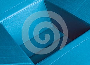 blue cardboard box packet parcel