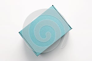 Blue cardboard gift box