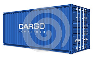 Blue cargo container