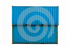 Blue cargo container