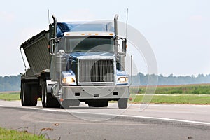 Blue cargo truck